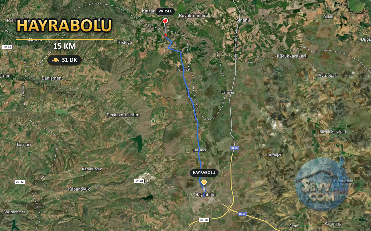 TEKİRDAĞ HAYRABOLU KARAKAVAK 7.315 m² SATILIK ARSA - TEKİRDAĞ HAYRABOLU fotoğraf 4