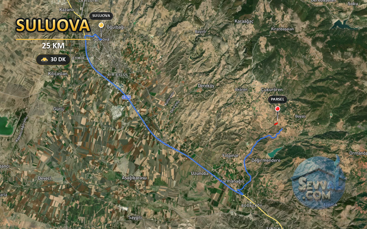AMASYA SULUOVA BOYALI 5.773 m² SATILIK ARSA - AMASYA SULUOVA fotoğraf 4