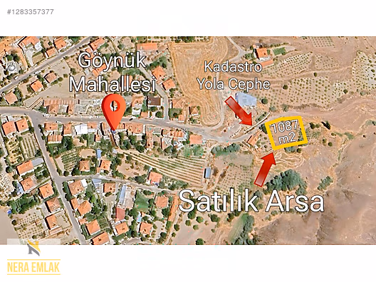 AVANOS İLÇE'YE 11dk. KADASTRO YOL CEPHELİ 2 KAT İMARLI 1.087m2 - NEVŞEHİR AVANOS fotoğraf 8