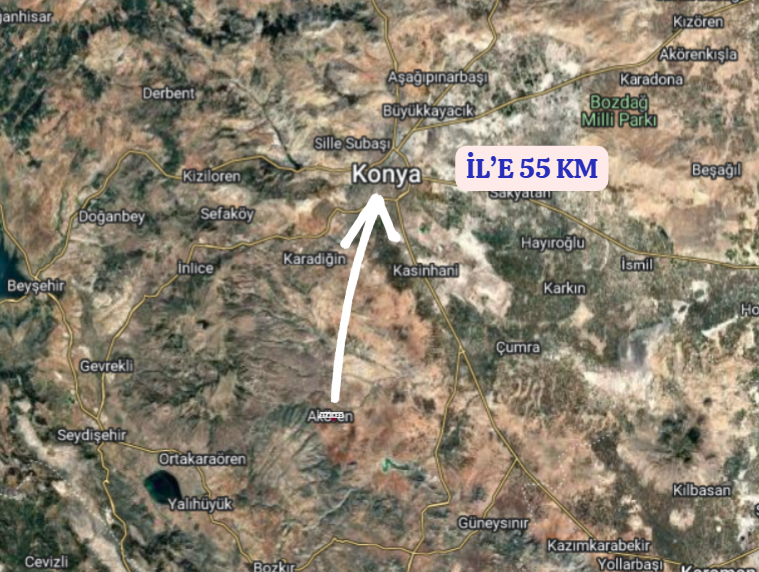 KONYA AKÖREN HACILAR   KÖYÜNDE  1.355  M²  TARLA  SATILIKTIR - KONYA AKÖREN fotoğraf 6