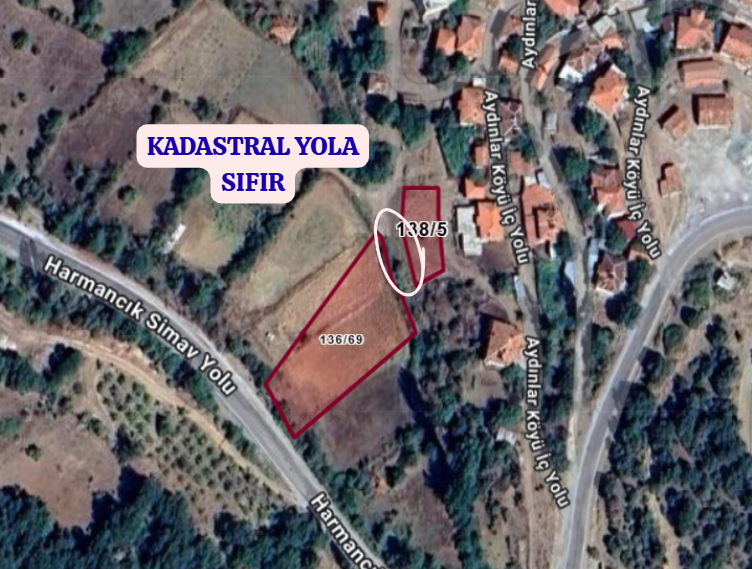 KÜTAHYA TAVŞANLI AYDINLAR  KÖYÜNDE 396 M²  TARLA  SATILIKTIR. - KÜTAHYA TAVŞANLI fotoğraf 3