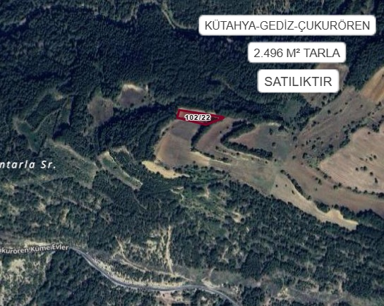 KÜTAHYA GEDİZ ÇUKURÖREN KÖYÜ’NDE 2.496 M² TARLA SATILIKTIR - KÜTAHYA GEDİZ fotoğraf 2
