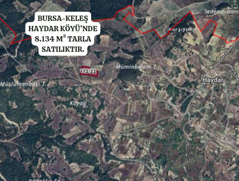 BURSA KELEŞ HAYDAR KÖYÜ'NDE 8.134 M² TARLAMIZ  SATILIKTIR. - BURSA KELES fotoğraf 2
