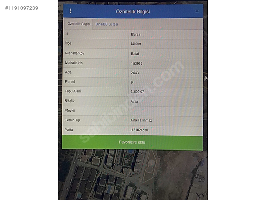 BURSA BALAT 22 METRE YATIRIMLIK ARSA TAPULU - BURSA NİLÜFER fotoğraf 4
