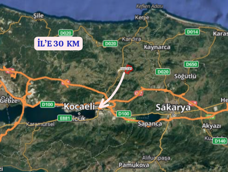 KOCAELİ KANDIRA  ELMACIK  KÖYÜNDE 147 M²  TARLA  SATILIKTIR - KOCAELİ KANDIRA fotoğraf 10