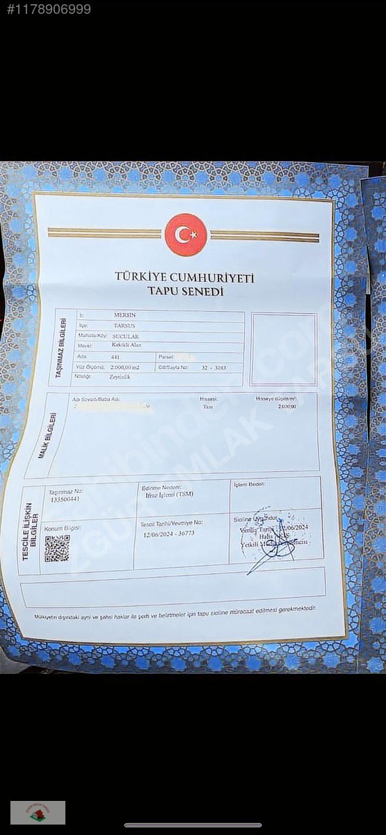 Takaslı Tarsus Şehir Merkezine 5 dak Satılık Köy İmarlı Arsa - MERSİN TARSUS fotoğraf 6