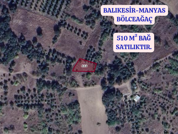 BALIKESİR MANYAS BÖLCEAĞAÇ  KÖYÜNDE 510 M² BAĞ  SATILIKTIR - BALIKESİR MANYAS fotoğraf 2