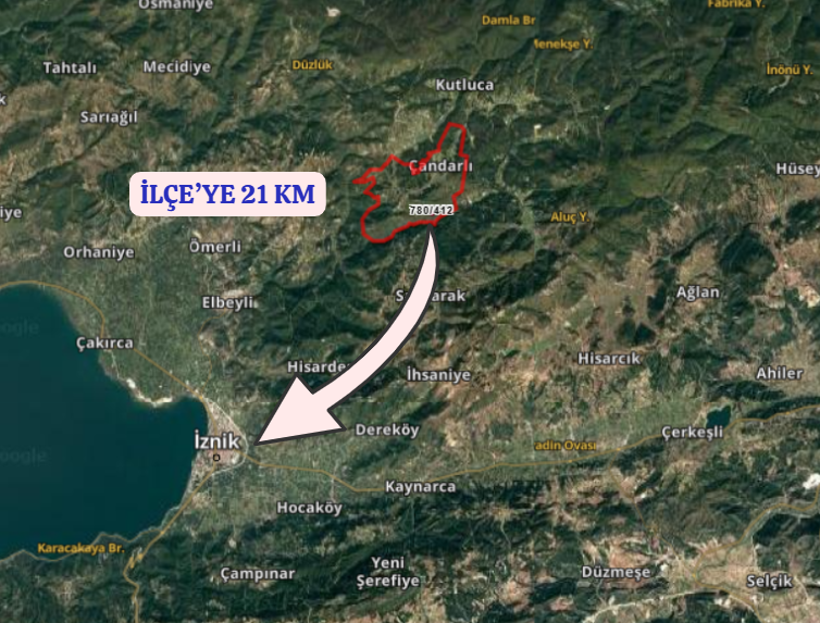 BURSA İZNİK CANDARLI  KÖYÜNDE 2.000  M² TARLA  SATILIKTIR - BURSA İZNİK fotoğraf 4