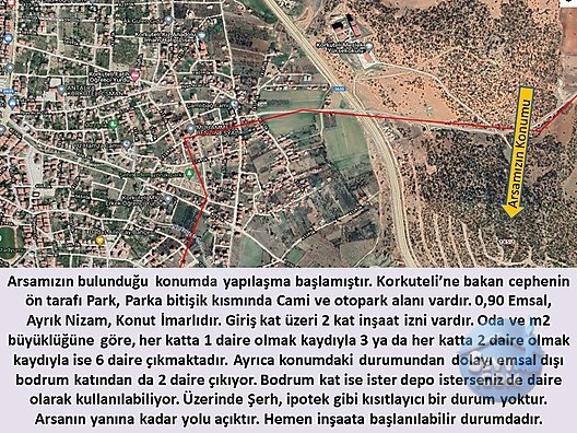 Korkuteli'nin en gözde parseli satışta... Otogar Karşısı Tepenin Üstü.... - ANTALYA KORKUTELİ fotoğraf 4