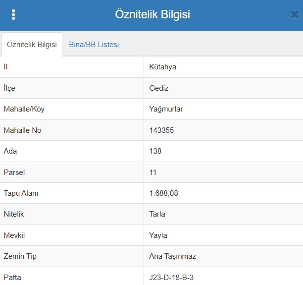 KÜTAHYA GEDİZ YAĞMURLAR KÖYÜNDE 1.688 M² TARLA SATILIKTIR - KÜTAHYA GEDİZ fotoğraf 5