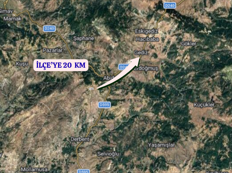 KÜTAHYA GEDİZ KIZILÜZÜM  KÖYÜNDE  972  M²  TARLA  SATILIKTIR - KÜTAHYA GEDİZ fotoğraf 5
