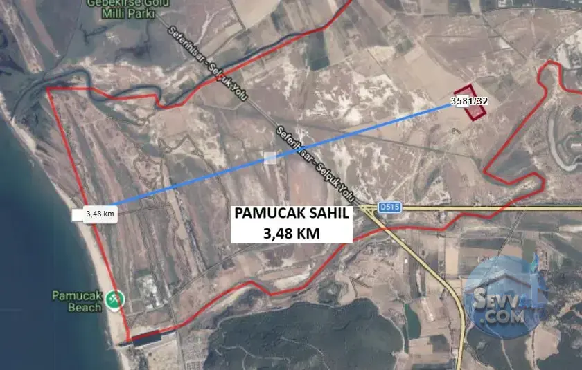 SELÇUK'TA DENIZE VE ŞEHIR MERKEZINE YAKIN SATILIK ARAZİ -TARLA - İZMİR SELÇUK fotoğraf 5