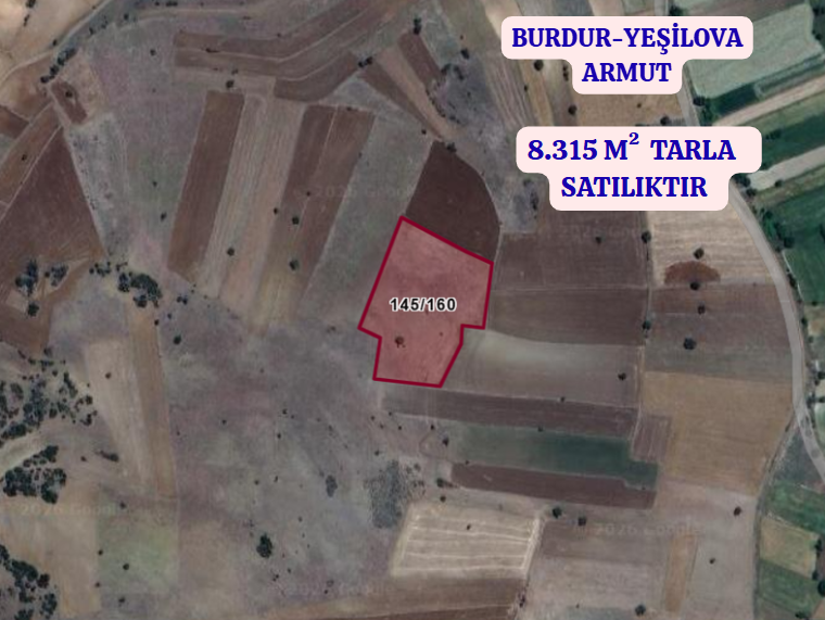 BURDUR YEŞİLOVA ARMUT  KÖYÜNDE  8.315  M²  TARLA SATILIKTIR - BURDUR YEŞİLOVA fotoğraf 2