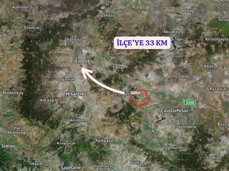 KÜTAHYA EMET ABAŞ  KÖYÜNDE 3.698 M² TARLA SATILIKTIR - KÜTAHYA EMET fotoğraf 8