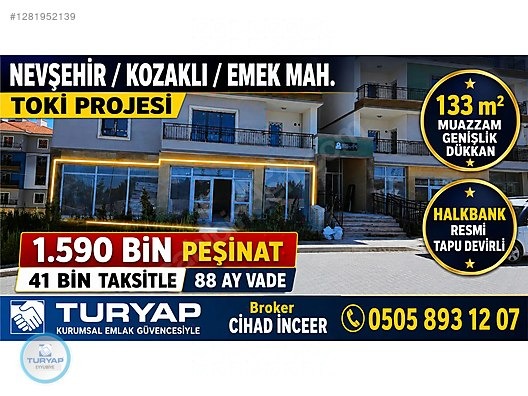 RESMİ TAPU DEVİRLİ - 41 BİN TAKSİTLE 133M2 ÖMÜRDE BİR KERE GELİR - NEVŞEHİR KOZAKLI fotoğraf 9