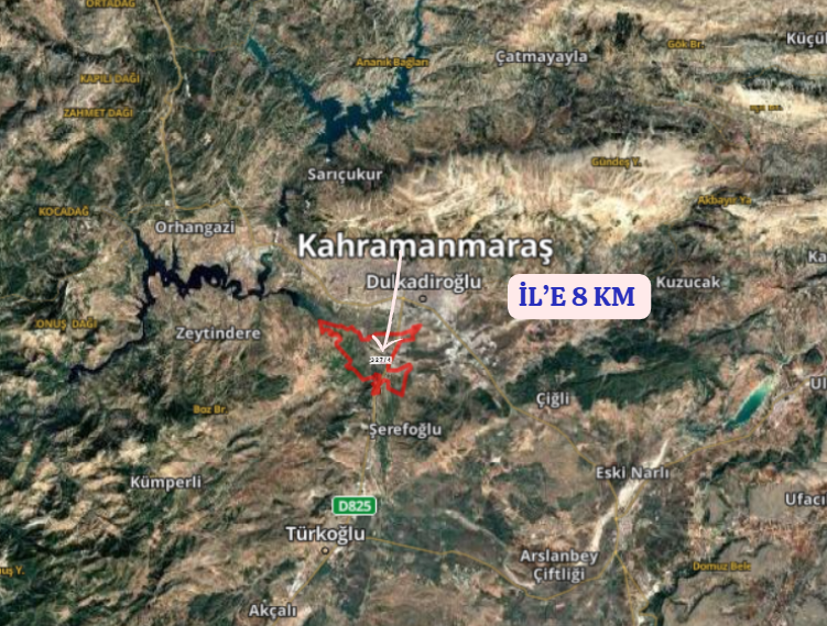 K.MARAŞ ONİKİŞUBAT HACIMUSTAFA KÖYÜNDE 507 M² ARSA SATILIKTIR - KAHRAMANMARAŞ ONİKİŞUBAT fotoğraf 6