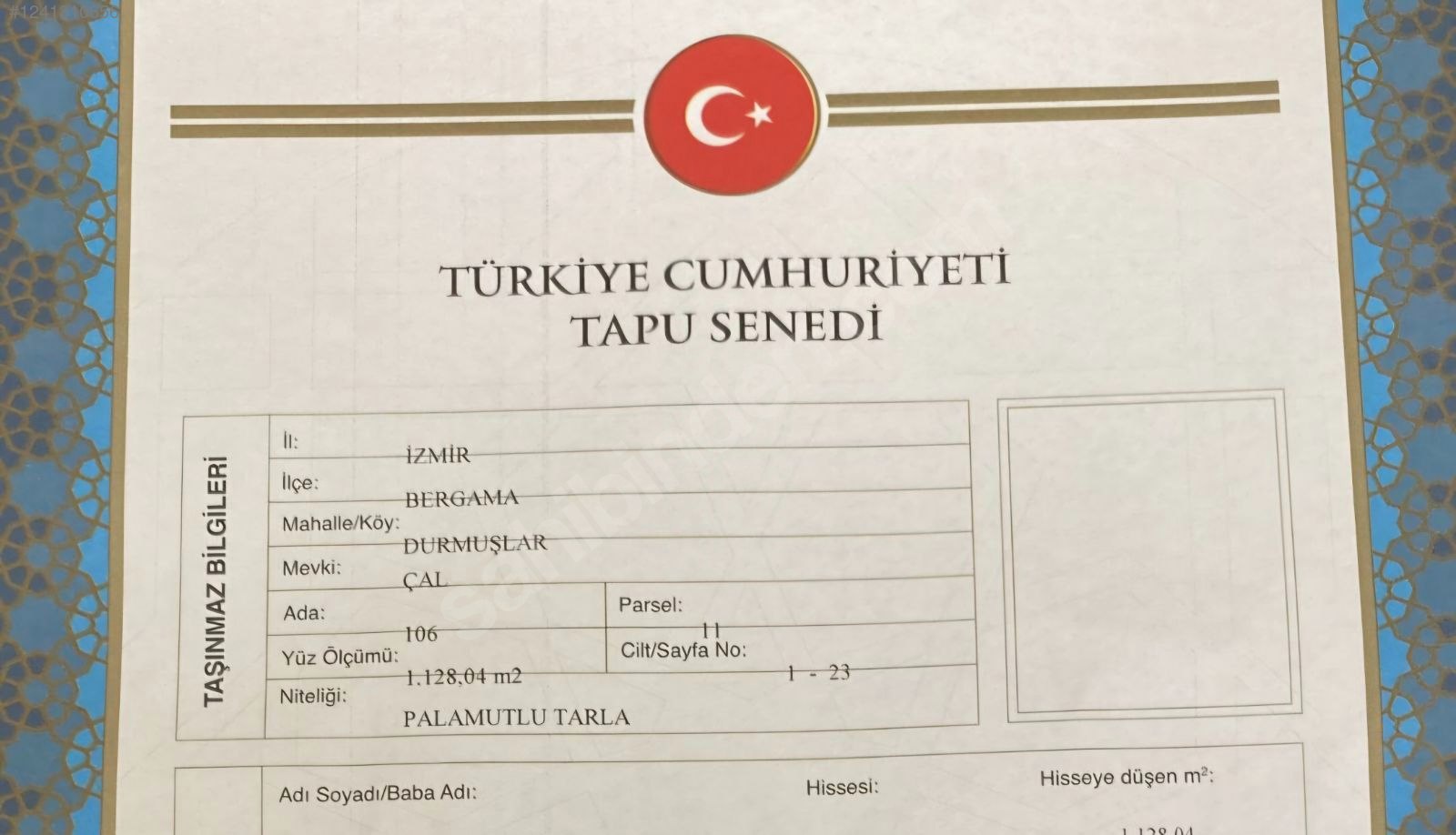 İZMİR BERGAMA DURMUŞLAR KÖYÜNDE 1.128 M² TARLA  SATILIKTIR - İZMİR BERGAMA fotoğraf 5