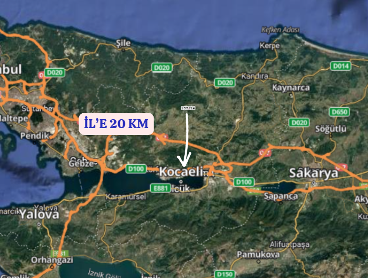    KOCAELİ KANDIRA ÇAKMAKLAR  KÖYÜNDE 206 M²  TARLA SATILIKTIR - KOCAELİ KANDIRA fotoğraf 8