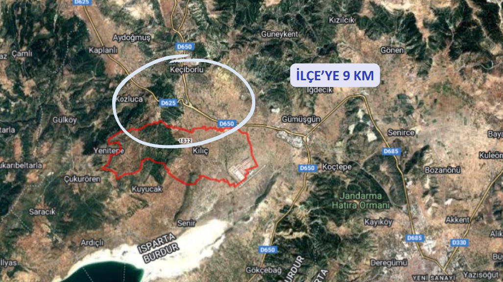 ISPARTA KEÇİBORLU KILIÇ KÖYÜ’NDE 523 M² TARLA SATILIKTIR - ISPARTA KEÇİBORLU fotoğraf 8