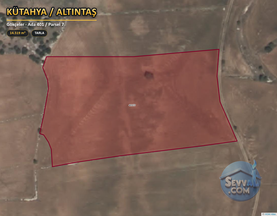 KÜTAHYA ALTINTAŞ GÖKÇELER  KÖYÜNDE 14.519 M²  TARLA  SATILIKTIR - KÜTAHYA ALTINTAŞ fotoğraf 2