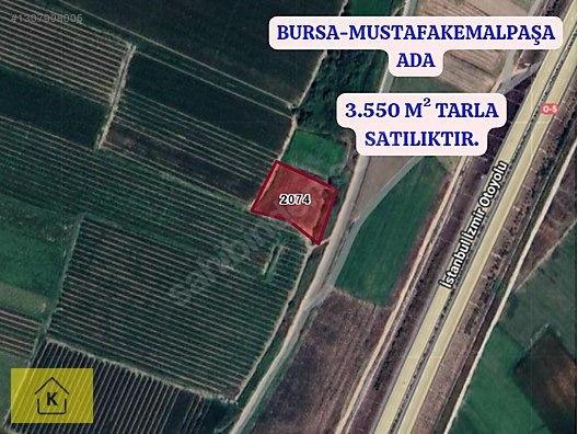 BURSA MUSTAFAKEMALPAŞA ADAKÖY MAH.DE 3.550 M² TARLA SATILIKTIR - BURSA MUSTAFAKEMALPAŞA fotoğraf 2