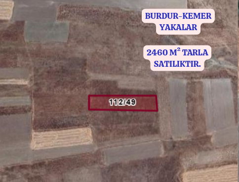 BURDUR KEMER YAKALAR KÖYÜ 2.460M² TARLA SATILIKTIR - BURDUR KEMER fotoğraf 2