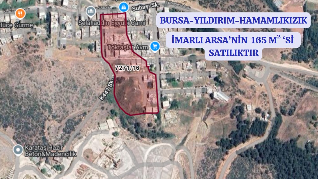 BURSA YILDIRIM HAMAMLIKIZIK KÖYÜNDE ARSA'NIN 165 M² Sİ SATILIK - BURSA YILDIRIM fotoğraf 2