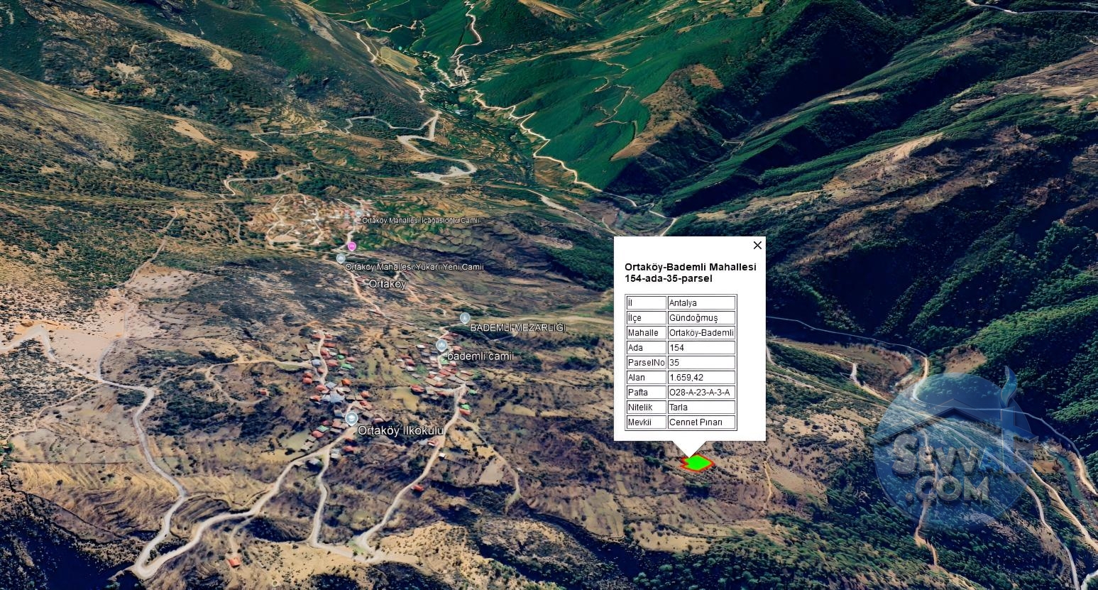 ANTALYA GÜNDOĞMUŞ ORTAKÖY/BADEMLİ'DE 1.659 m² TARLA SATILIKTIR. - Antalya Gündoğmuş fotoğraf 12