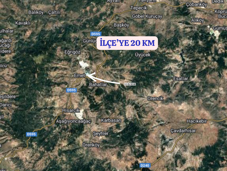 KÜTAHYA EMET KONUŞ   KÖYÜNDE  568   M²  TARLA  SATILIKTIR - KÜTAHYA EMET fotoğraf 5