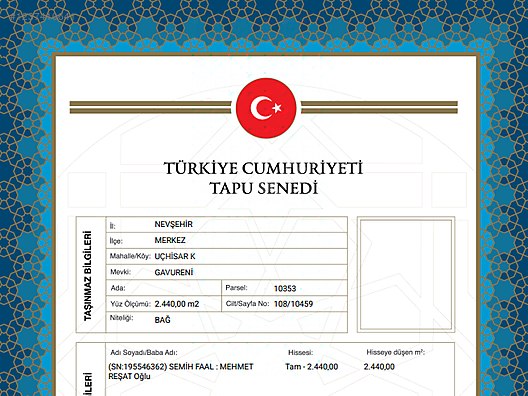 NEVŞEHİR MERKEZ UÇHİSAR  KÖYÜNDE  2.440  M² BAĞ  SATILIKTIR - NEVŞEHİR MERKEZ fotoğraf 11