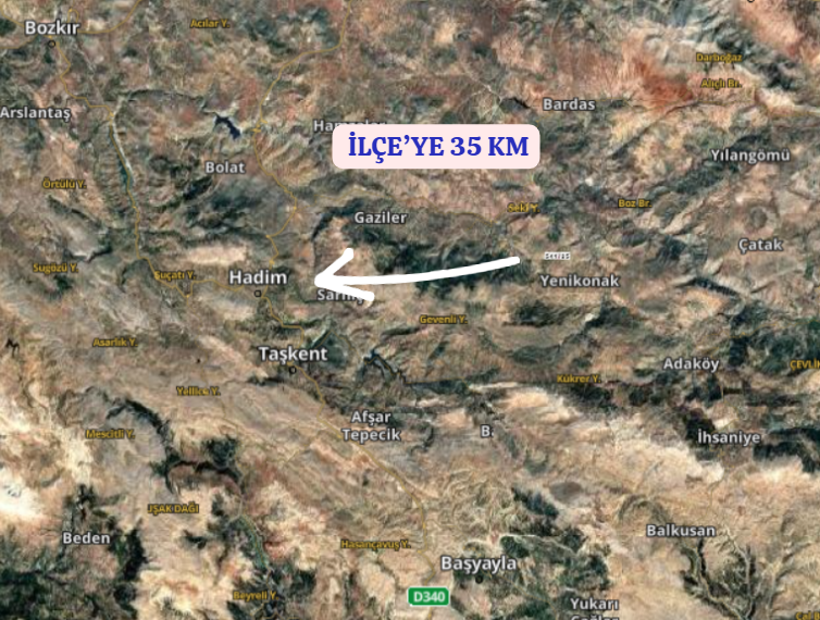 KONYA HADİM GÖYNÜKKIŞLA  KÖYÜNDE 3.853  M² TARLA  SATILIKTIR - KONYA HADİM fotoğraf 5