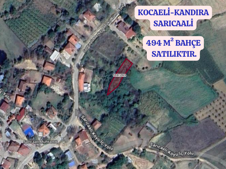 KOCAELİ KANDIRA SARICAALİ   KÖYÜNDE 494 M²  BAHÇE  SATILIKTIR - KOCAELİ KANDIRA fotoğraf 2