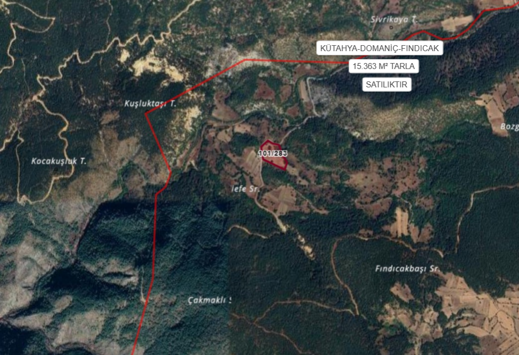 KÜTAHYA DOMANİÇ FINDICAK  KÖYÜ’NDE 15.363 M² TARLA SATILIKTIR - KÜTAHYA DOMANİÇ fotoğraf 2