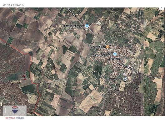 EDİRNE ENEZ KÜÇÜKEVREN MAH.2.555 M2 KADASTRO YOLA CEPHELİ TARLA - EDİRNE ENEZ fotoğraf 4