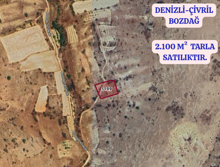 DENİZLİ ÇİVRİL BOZDAĞ   KÖYÜNDE   2.100  M²  TARLA  SATILIKTIR - DENİZLİ ÇİVRİL fotoğraf 2