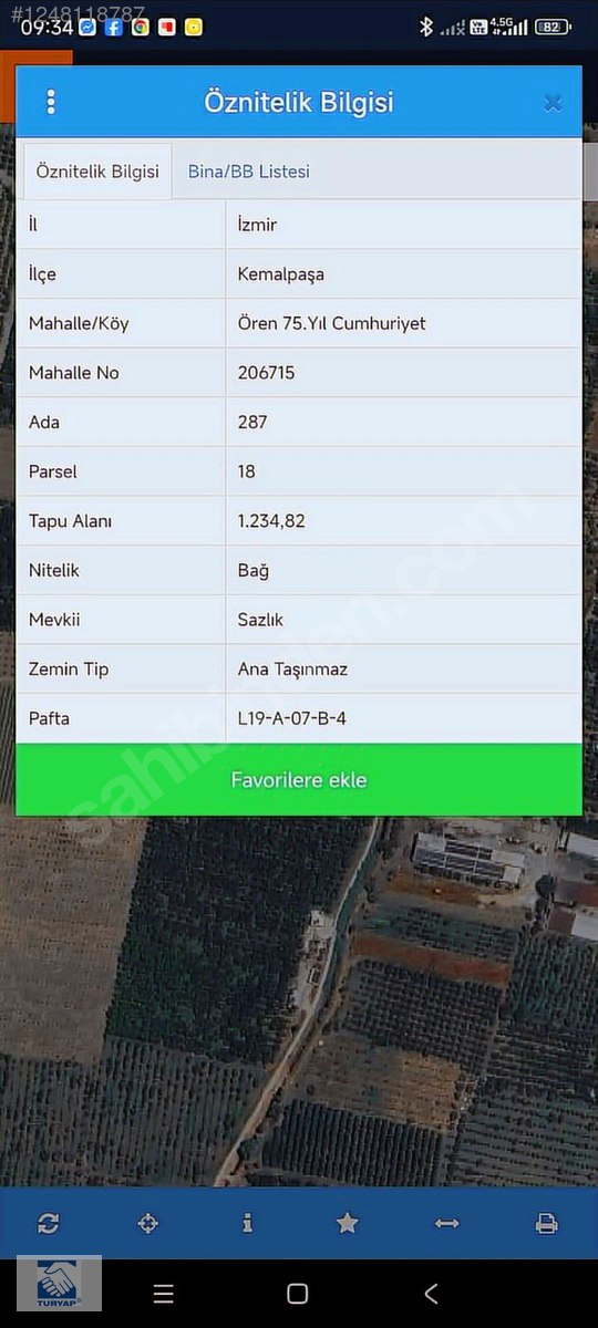 Kemalpaşa Örende 1234 M2 Satılık Müstakil Bahçe - İZMİR KEMALPAŞA fotoğraf 17