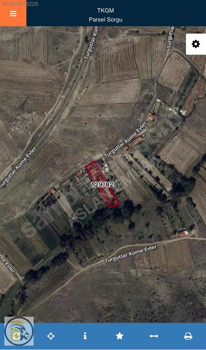 ASLAN EMLAK'TAN SATILIK TURGUTLAR'DA 1556M2 YOL KENARI TARLA - KÜTAHYA MERKEZ fotoğraf 3