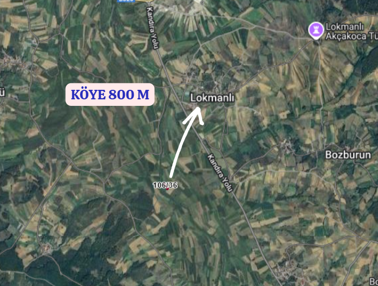 KOCAELİ KANDIRA LOKMANLI  KÖYÜNDE 359 M²  TARLA  SATILIKTIR - KOCAELİ KANDIRA fotoğraf 4