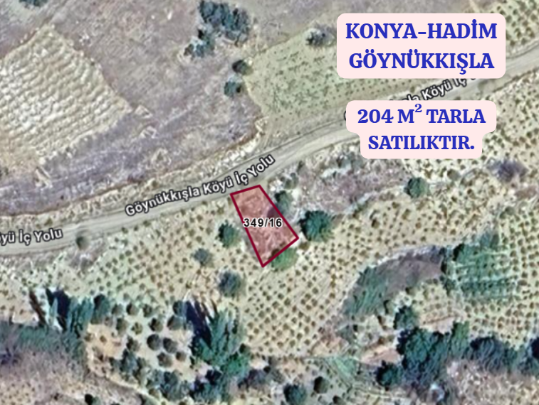KONYA HADİM GÖYNÜKKIŞLA 204 M² TARLAMIZ SATILIKTIR - KONYA HADİM fotoğraf 2