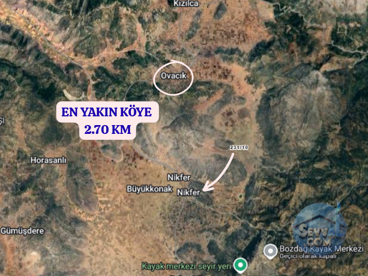 DENİZLİ TAVAS OVACIK  KÖYÜNDE  588 M² TARLA SATILIKTIR - DENİZLİ TAVAS fotoğraf 5