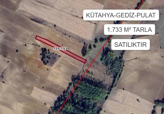 KÜTAHYA GEDİZ POLAT KÖYÜ’NDE 1.733 M² TARLA SATILIKTIR - KÜTAHYA GEDİZ fotoğraf 2