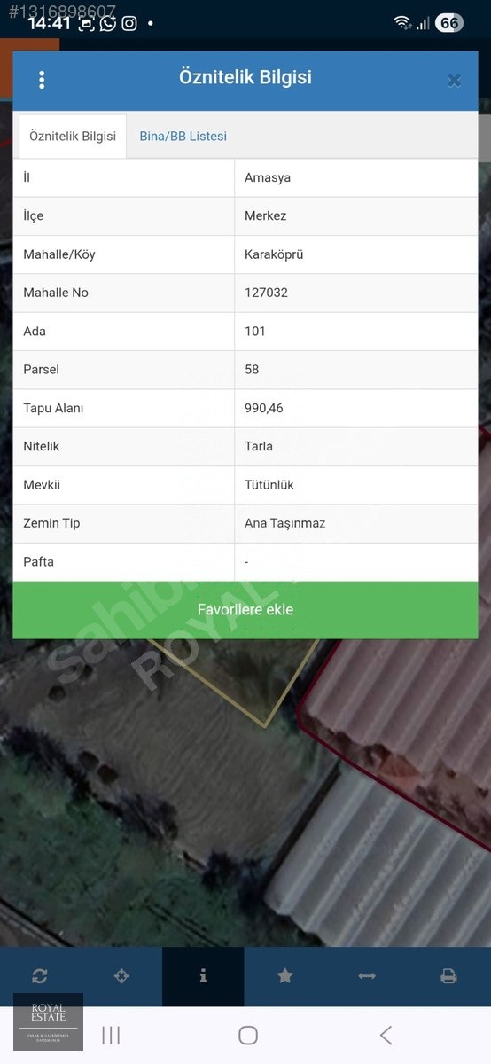 ROYAL EMLAKTAN OPTİMUM KONUMDA 1470M2 FIRSAT TARLA - AMASYA MERKEZ fotoğraf 3