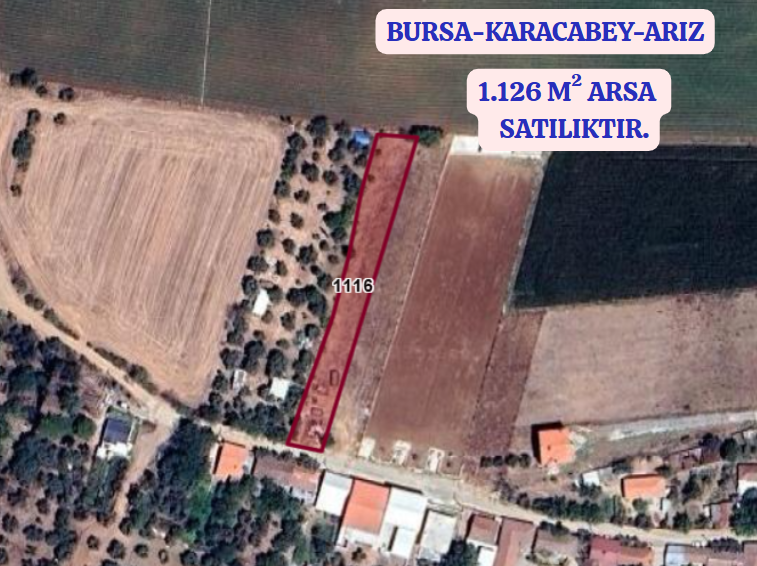 BURSA KARACABEY ARIZ KÖYÜNDE 1.126 M² ARSA SATILIKTIR - BURSA KARACABEY fotoğraf 2