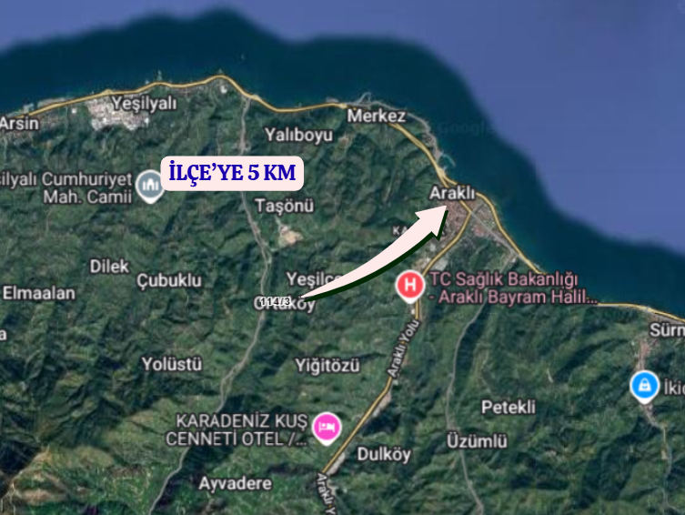 TRABZON ARAKLI ORTAKÖY  KÖYÜNDE  191  M² FINDIK BAHÇESİ  SATILIKTIR - TRABZON ARAKLI fotoğraf 5