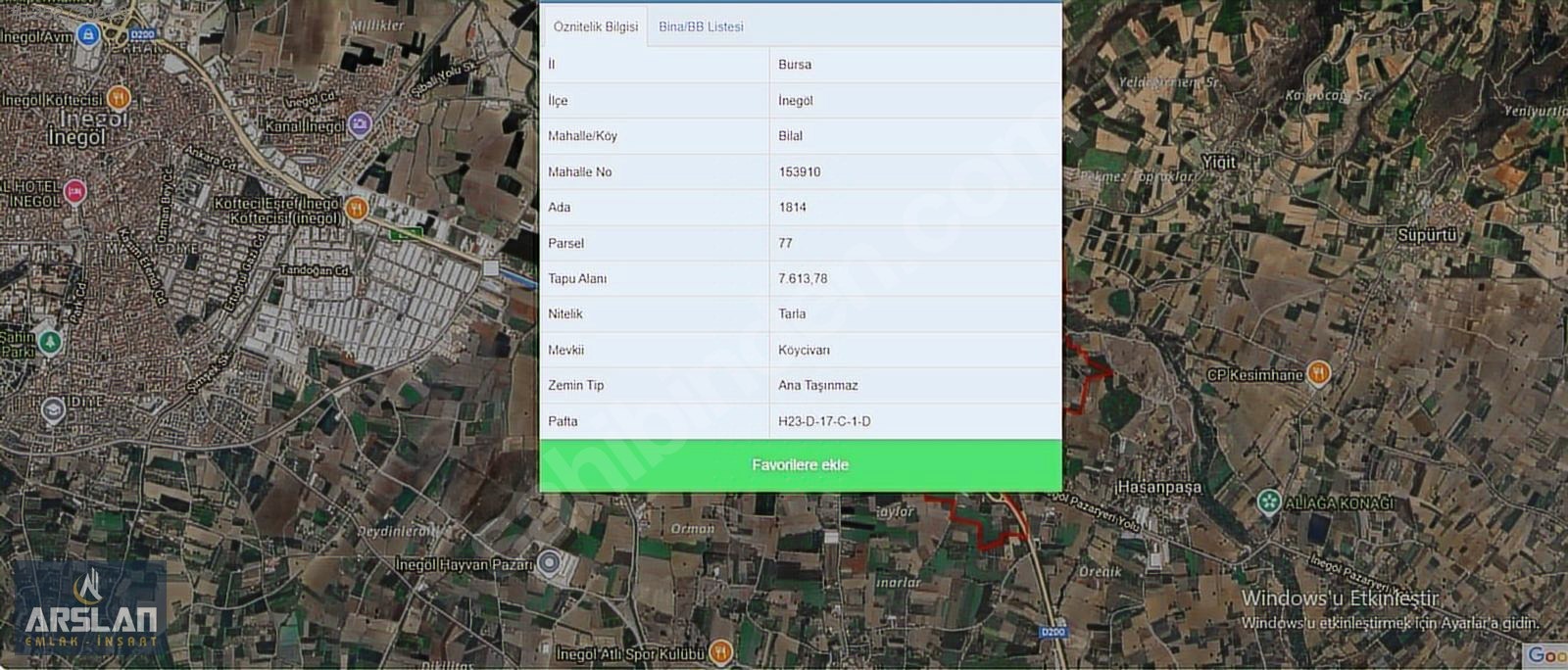 ARSLAN EMLAK'TAN İNEGÖL BİLAL KÖYDE 7613 M² SATILIK TARLA - BURSA İNEGÖL fotoğraf 12