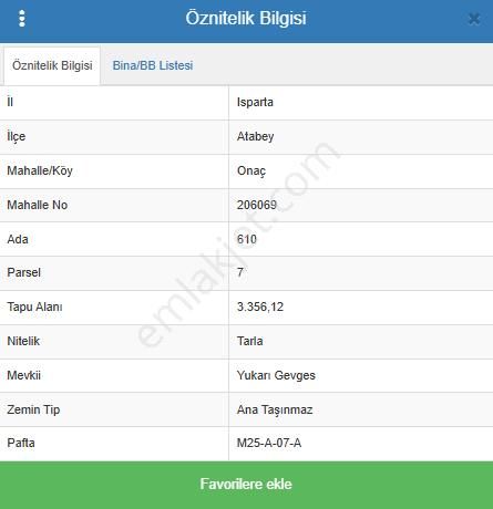 Isparta Atabey Onaç' Ta Kadastro Yolu Olan Uygun Fiyatlı Araziler - ISPARTA ATABEY fotoğraf 4