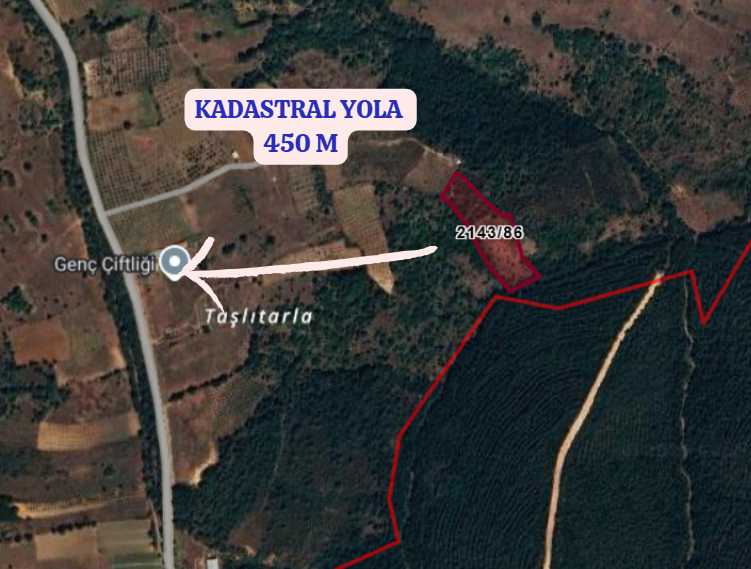 BURSA İZNİK SARIAĞIL KÖYÜNDE  7.826  M² TARLA SATILIKTIR. - BURSA İZNİK fotoğraf 3
