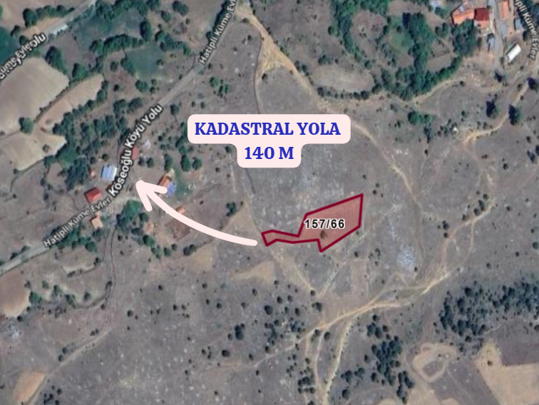 KASTAMONU MERKEZ HATİPLİ DE 2.269M² DEN 283M² HİSSELİ TARLA - KASTAMONU MERKEZ fotoğraf 4