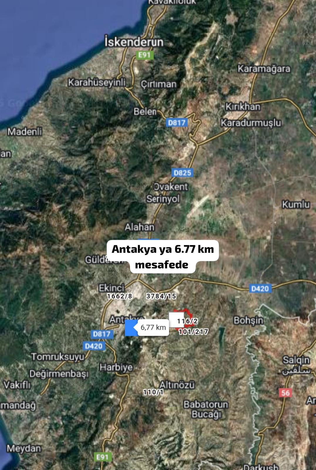 Akcurun mah 4.400 m2 satlık tarla - HATAY ANTAKYA fotoğraf 2