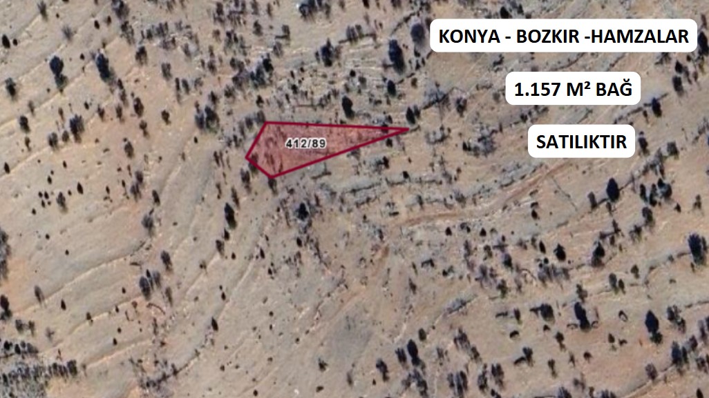 KONYA BOZKIR HAMZALAR KÖYÜNDE 1.157M² BAĞIMIZ SATILIKTIR. - KONYA BOZKIR fotoğraf 2